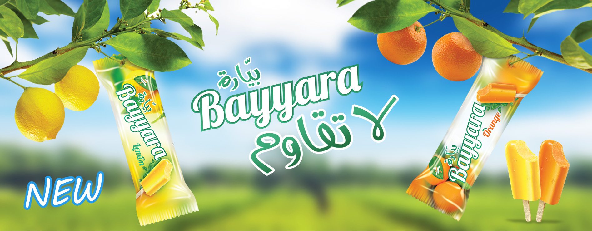 Bayyara lemon sorbet promotional banner