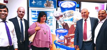 Al-Arz team with SPAR Oman management at the ice cream launch in Muscat